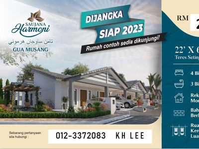 1 Storey Brand New Terrace House With 4 Bedrooms in Gua Musang, Kelantan