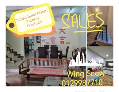 2 Two Double Storeys Landed Terrace house @ Taman Bukit Maluri Kepong Kuala Lumpur For sales Freehold Face East Renovated