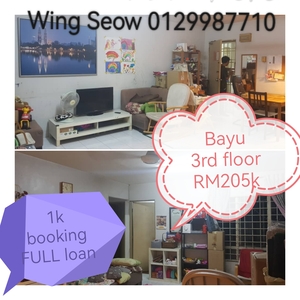 3rd floor Bayu Apartment Cheapest 100% Loan 1k Booking Cash Back Damansara Damai Kepong