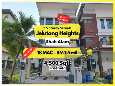 Bank Auction Save Rm700k 2.5 Sty Semi-D @ Jelutong Heights Shah Alam
