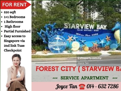 Forest city @ Starview bay / 1bed 1bath / partial furnished / for rent