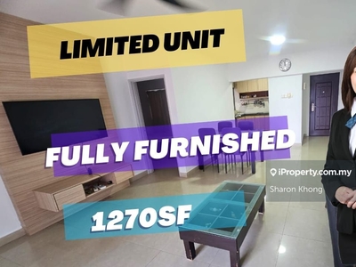 Fully furnished 3 rooms 3 bathroom unit at Sri Lata for rent