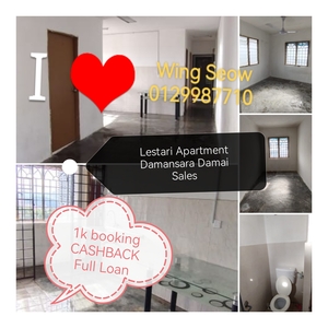 lestari Apartment 1k booking Full loan 30k Cash back Damansara damai for sale Sungai buloh Pj KL