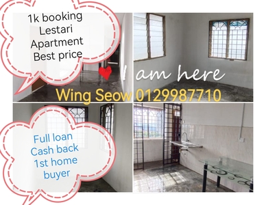 Lowest Price 1k booking Lestari Apartment Damansara damai PJ Full loan Kepong KL