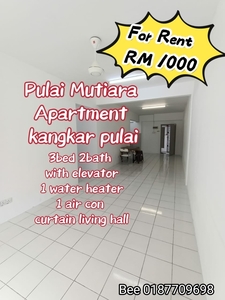 Pulai Mutiara Apartment Kangpar Pulai 3bed for rent