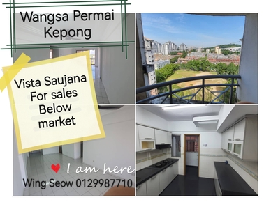 Renovated Kitchen cabinet Vista saujana Apartment for sale Wangsa Permai Kepong Aman Puri