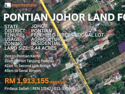 Rimba Terjun Pontian Johor land for SALE