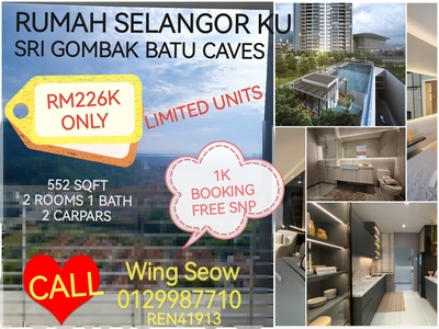 Rumah Selangorku New Project 1k booking 2 rooms 1 bath 2 carparks Full Loan Batu Caves Sri gombak