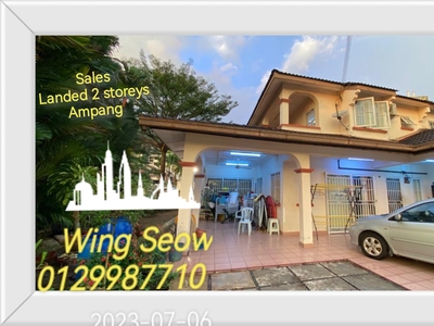 Two 2 DOUBLE STOREYS LANDED TERRACE HOUSE For Sales Taman Bukit Indah Ampang Selangor Corner Facing Park Renovated