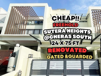 C H E A P 3 sty house at Sutera Heights @ Cheras renovated & guarded