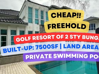 C H E A P Saujana Impian Golf Resort of 2 sty Bungalow with Swimming Pool