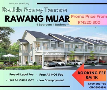 Double Storey Terrace House Pekan Rawang Muar For Sale