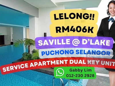 Lelong Super Cheap Service Residence @ Saville D'Lake Puchong Selangor