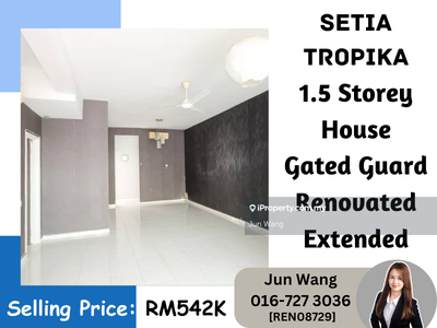 Setia Tropika, 1.5 Storey House, Renovated, Extended, Gated Guarded