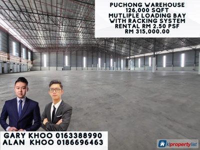 Warehouse/Store for rent in Puchong