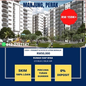 [SIAP BINA] Apartment Freehold Cash back RM50K Pekan Manjung Perak