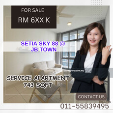 Setia sky 88 service apartment middle floor fully furnished for sale