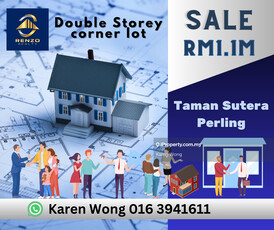 Taman Sutera @ Perling double storey corner terrace house for sale