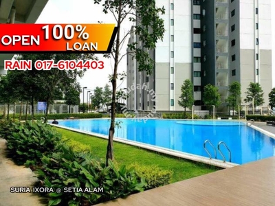 【OPEN ✅100% Loan】SURIA IXORA Apartment, Setia Alam Below MarketPrice