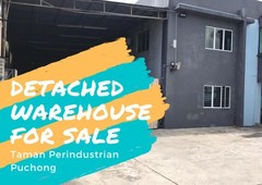DETACHED WAREHOUSE FOR SALE IN TAMAN PERINDUSTRIAN PUCHONG