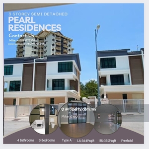 3 Storey Semi Detached House Pearl Residences@ Batu Ferringhi for sale