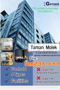 Taman Molek New Project - 1 bathroom for SALES - Johor's NEWEST Panoramic Address in Molek