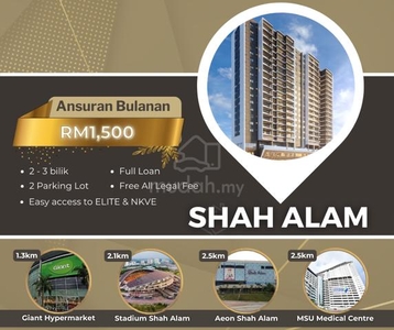 Shah Alam New Launch Condo Full loan Ansuran Bulanan RM1,500