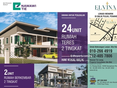 New Project : 2 storey terrace (Elvina) Balik Pulau
