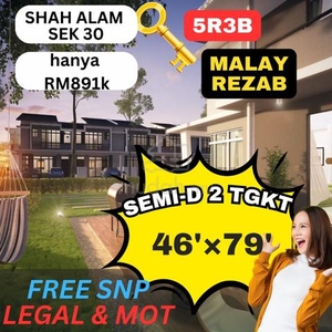 46×79 Big Corner Semi-D 2 Tgkt Shah Alam Sek 30 7 Jalan Sarkawi Kebun