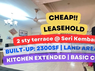 C H E A P 2 sty terrace @ Seri Kembangan with kitchen extended