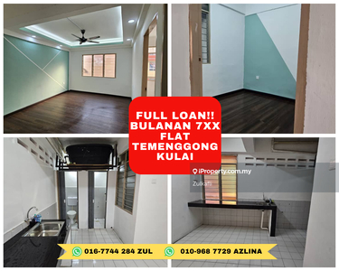 Full Loan! Bank/Lppsa for Flat Temenggong Kulai