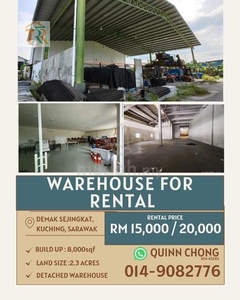 Kuching Demak Detach Warehouse for Rent