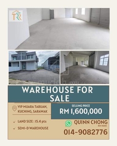 Kuching Muara Tabuan Semi-D Industrial Warehouse For SALE