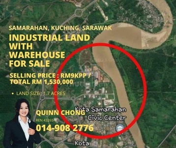 Kuching Samarahan Industrial land with Warehouse for sale
