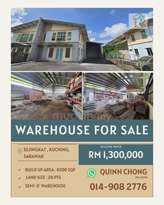 Kuching Sejingkat Semi-D Warehouse For Sale