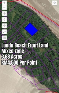 Lundu Beach Front Land 3.68 Acres
