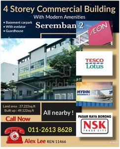 New 4 Storey Commercial Building in Seremban 2 Aeon Mall ,Mydin Mall