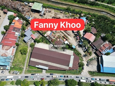 1.35 Acres RM 128 psf | CL Industrial Land with Bungalow House | Road Frontage