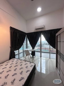 NEWLY RENOVATED Fully Furnished with Aircond Queensize Bedroom with Balcony @ Razak City Residences inclusive Water & WiFi bills