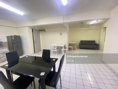 Desa dua apartment aman puri kepong 3r2b p/furnished with air cond
