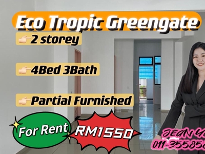Eco Tropic Double Storey 4BR Partial Furnished