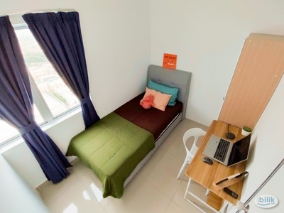 [Female Unit room for Rent!!] Fully-Furnished Single Room with AirCond & Window for Rent at Casa Residenza Kota Damansara
