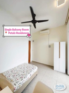 Fully Furnished Single Room with Big Balcony at Petalz Residences Old Klang Road