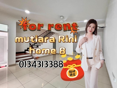 Mutiara Rini home 8 double storey terrace house for rent