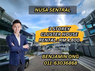 Nusa Sentral 3-Storey Cluster House For Rent