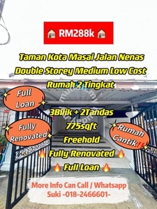 Jalan Nenas Jalan Tembikai jalan Mangga Rumah 2Tingkat Full Renovation