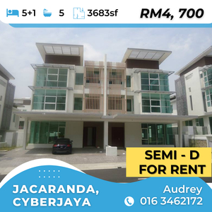 Full furnished Semi-D for rent! Grab now!