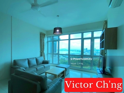 Corner Unit with Sea View: 1100sf with 3 Bedrooms and 2 Car Parks