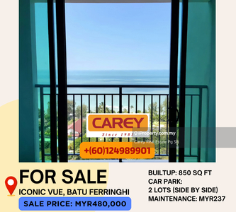 Iconic Vue high floor seaview unit, Batu Ferringhi