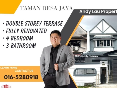 Taman Desa Jaya ,Desa Cemerlang Double Storey Terrace For Sale